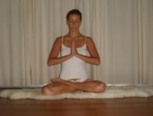 LOTUS POSE WITH PRAY MUDRA