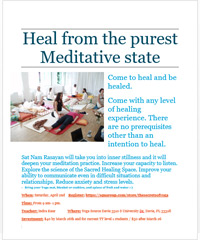 Heal from the purest Meditative state