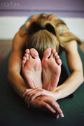 Woman in yoga pose